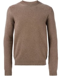 Мужской светло-коричневый свитер с круглым вырезом от Paul Smith