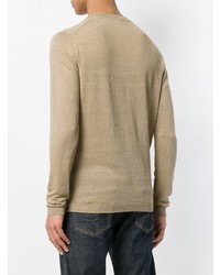 Мужской светло-коричневый свитер с круглым вырезом от Woolrich