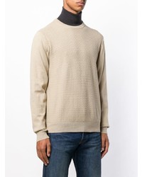 Мужской светло-коричневый свитер с круглым вырезом от Peuterey