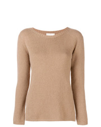 Женский светло-коричневый свитер с круглым вырезом от 'S Max Mara