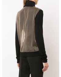 Женский светло-коричневый свитер с круглым вырезом от Uma Wang