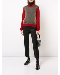 Женский светло-коричневый свитер с круглым вырезом от Uma Wang