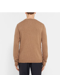 Мужской светло-коричневый свитер с круглым вырезом от Valentino