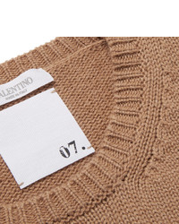Мужской светло-коричневый свитер с круглым вырезом от Valentino