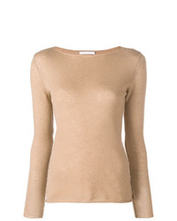 Женский светло-коричневый свитер с круглым вырезом от Societe Anonyme