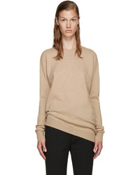 Женский светло-коричневый свитер с круглым вырезом от Stella McCartney