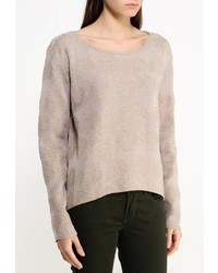 Женский светло-коричневый свитер с круглым вырезом от Sweewe