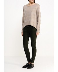 Женский светло-коричневый свитер с круглым вырезом от Sweewe