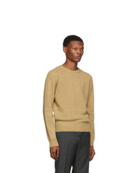 Мужской светло-коричневый свитер с круглым вырезом от Prada