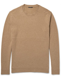 Мужской светло-коричневый свитер с круглым вырезом от Theory