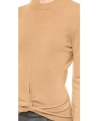 Женский светло-коричневый свитер с круглым вырезом от Thakoon