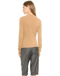 Женский светло-коричневый свитер с круглым вырезом от Thakoon