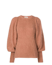 Женский светло-коричневый свитер с круглым вырезом от Ulla Johnson