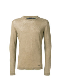 Мужской светло-коричневый свитер с круглым вырезом от Woolrich