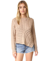 Женский светло-коричневый свитер от 360 Sweater