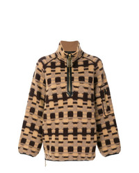 Светло-коричневый свободный свитер в клетку от Marc Jacobs
