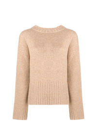 Светло-коричневый свободный свитер от 6397