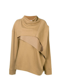 Светло-коричневый свободный свитер от Chalayan