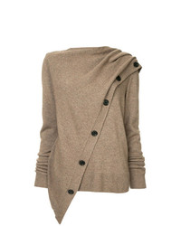 Светло-коричневый свободный свитер от Goen.J