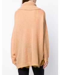 Светло-коричневый свободный свитер от Twin-Set