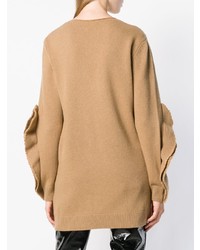 Светло-коричневый свободный свитер от RED Valentino