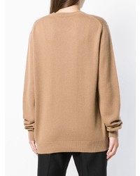 Светло-коричневый свободный свитер от Dsquared2