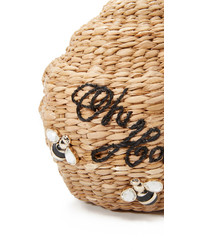 Светло-коричневый соломенный клатч от Kate Spade