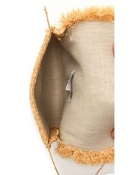 Светло-коричневый соломенный клатч от Bop Basics