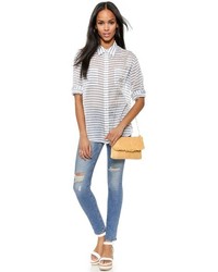 Светло-коричневый соломенный клатч от Bop Basics