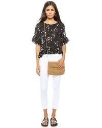 Светло-коричневый соломенный клатч от Bop Basics