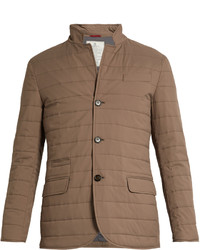 Светло-коричневый стеганый пиджак