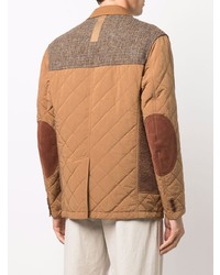 Мужской светло-коричневый стеганый пиджак от Junya Watanabe