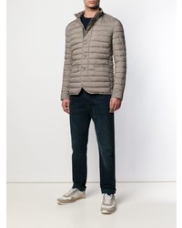 Мужской светло-коричневый стеганый пиджак от Herno