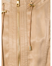 Женский светло-коричневый хлопковый бомбер от Balmain