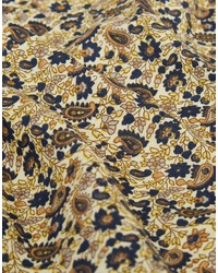 Светло-коричневый хлопковый нагрудный платок с цветочным принтом от Reclaimed Vintage