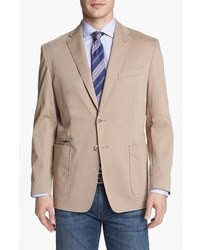 Светло-коричневый хлопковый пиджак