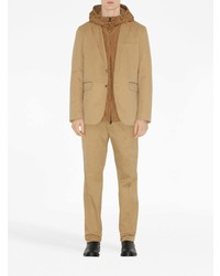 Мужской светло-коричневый хлопковый пиджак в клетку от Burberry