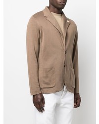 Мужской светло-коричневый хлопковый пиджак от Lardini