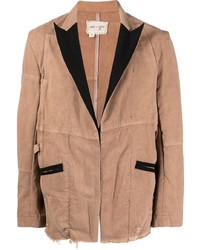 Мужской светло-коричневый хлопковый пиджак от Greg Lauren