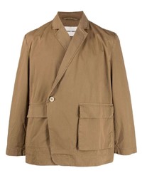 Мужской светло-коричневый хлопковый пиджак от Henrik Vibskov