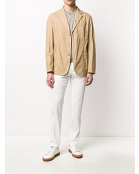 Мужской светло-коричневый хлопковый пиджак от Aspesi