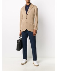 Мужской светло-коричневый хлопковый пиджак от Lardini