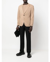 Мужской светло-коричневый хлопковый пиджак от Manuel Ritz