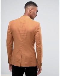 Мужской светло-коричневый хлопковый пиджак от Asos