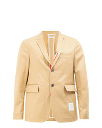 Мужской светло-коричневый хлопковый пиджак от Thom Browne