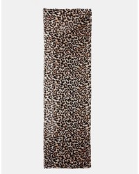Женский светло-коричневый шарф с леопардовым принтом от Asos
