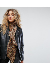 Женский светло-коричневый шарф с леопардовым принтом от Reclaimed Vintage