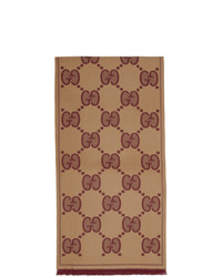 Мужской светло-коричневый шарф от Gucci