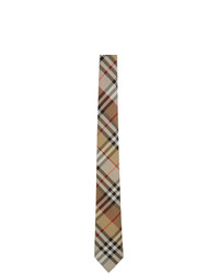Мужской светло-коричневый шелковый галстук в клетку от Burberry