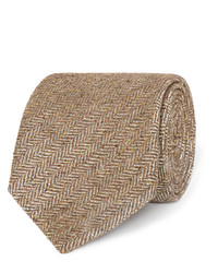Мужской светло-коричневый шелковый плетеный галстук от Dunhill